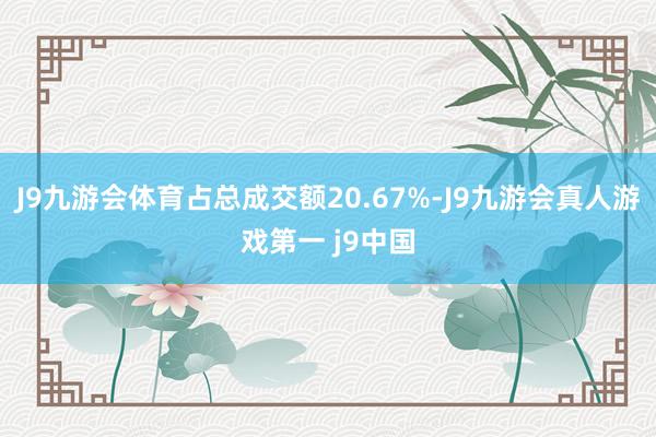 J9九游会体育占总成交额20.67%-J9九游会真人游戏第一 j9中国