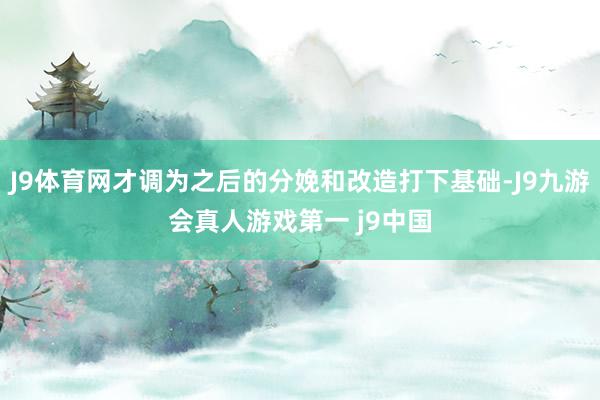 J9体育网才调为之后的分娩和改造打下基础-J9九游会真人游戏第一 j9中国
