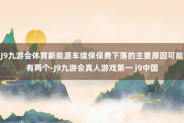 J9九游会体育新能源车续保保费下落的主要原因可能有两个-J9九游会真人游戏第一 j9中国