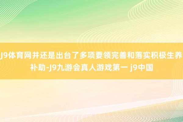 J9体育网并还是出台了多项要领完善和落实积极生养补助-J9九游会真人游戏第一 j9中国