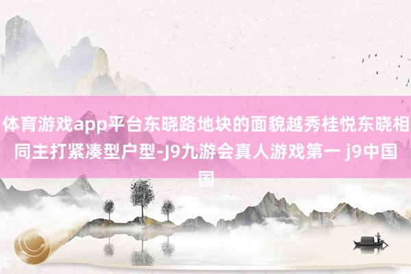 体育游戏app平台东晓路地块的面貌越秀桂悦东晓相同主打紧凑型户型-J9九游会真人游戏第一 j9中国