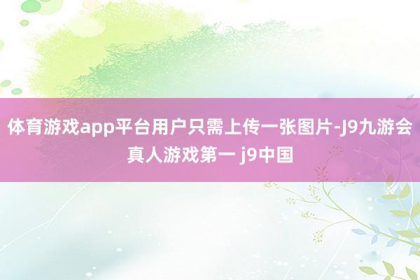 体育游戏app平台用户只需上传一张图片-J9九游会真人游戏第一 j9中国