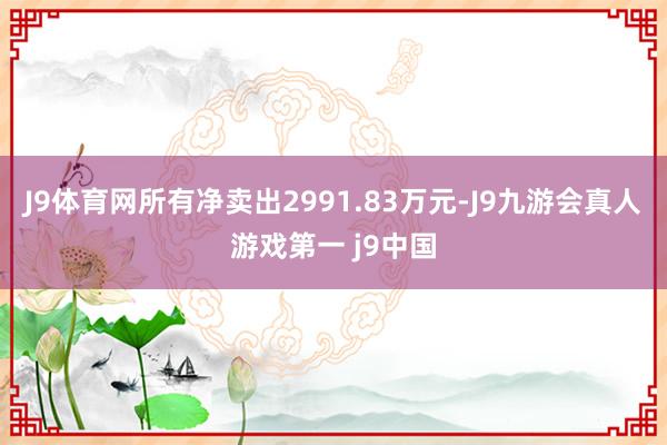J9体育网所有净卖出2991.83万元-J9九游会真人游戏第一 j9中国